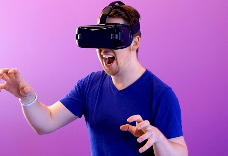 Man using a VR headset.